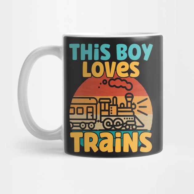 Kids This Boy Loves Trains - Train lover product by theodoros20